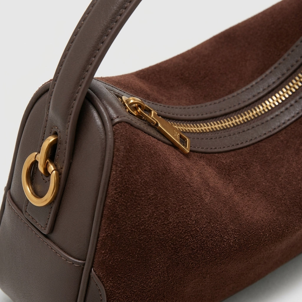 Detalhe do produto Minimalist Soft Suede Shoulder Bag