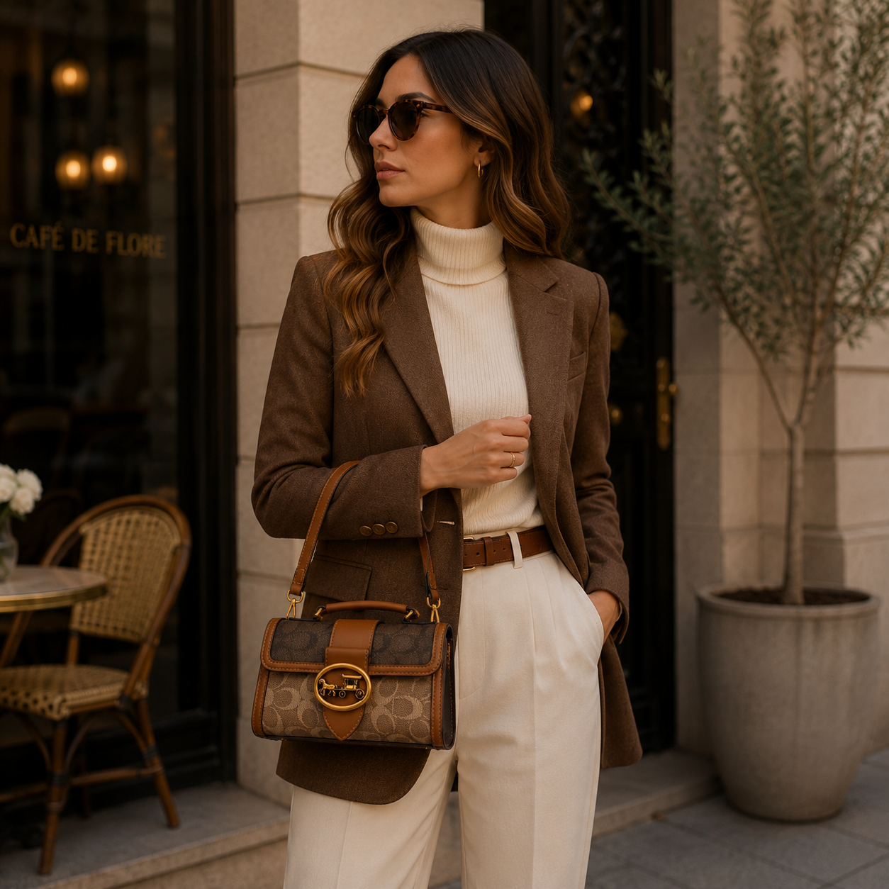 Plush Square Crossbody Bag Luxury