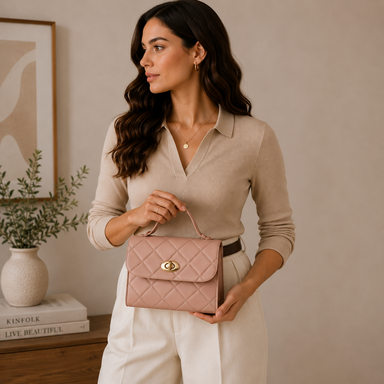 Diamond Quilted Shoulder Bag