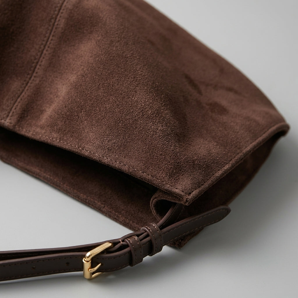 Detalhe do produto The Suede Boston Pillow Bag
