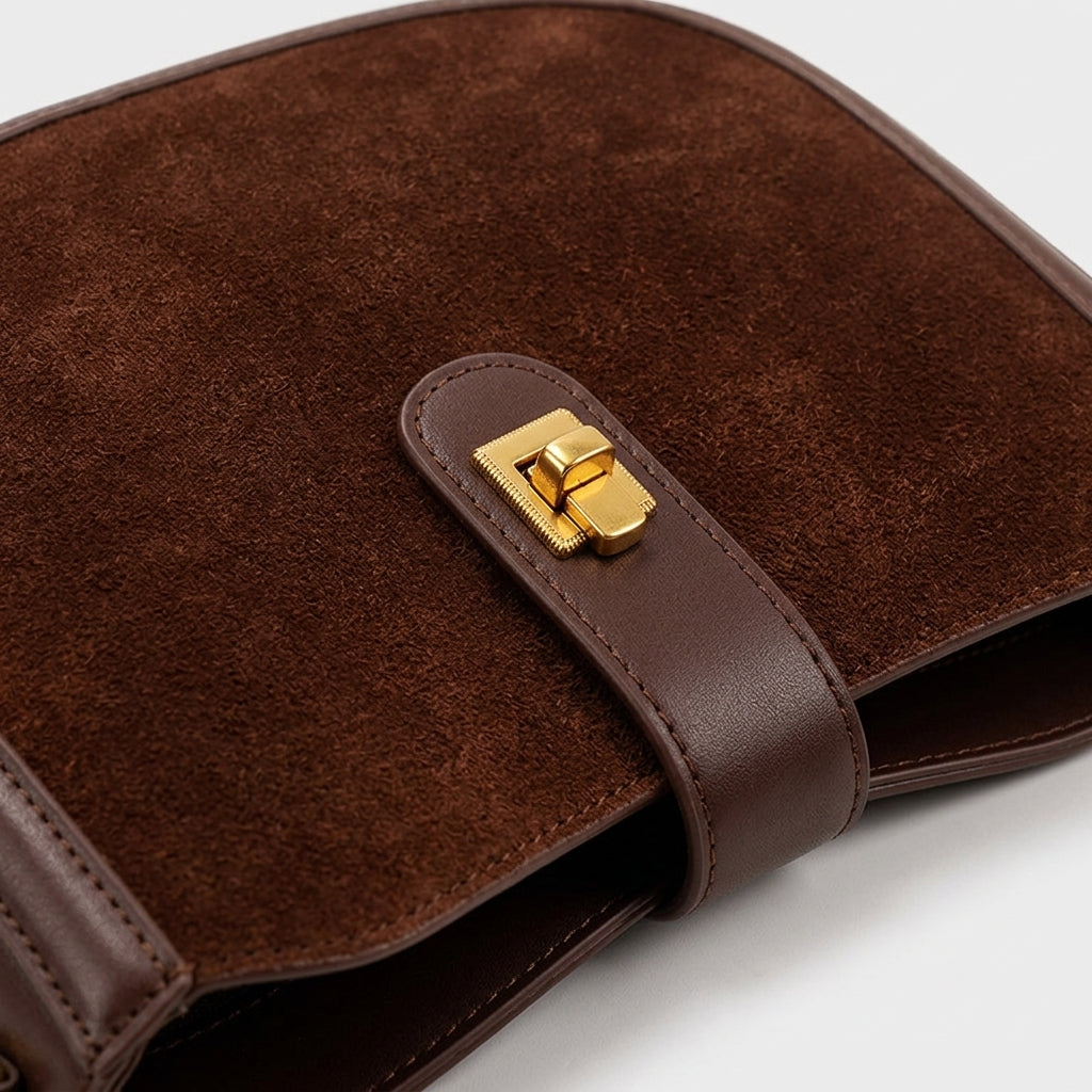 Detalhe do produto Matte Suede All-Season Shoulder Bag