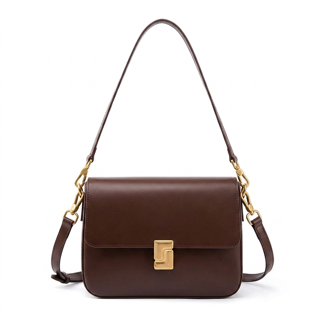 Grace Genuine Leather Crossbody Bag em fundo branco