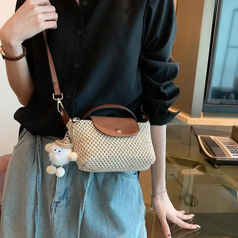 Straw Beach Crossbody Bag