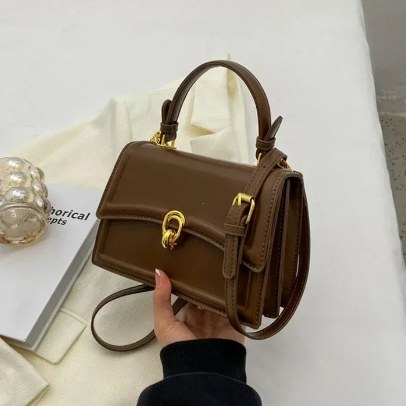 Vintage PU Leather Crossbody Bag