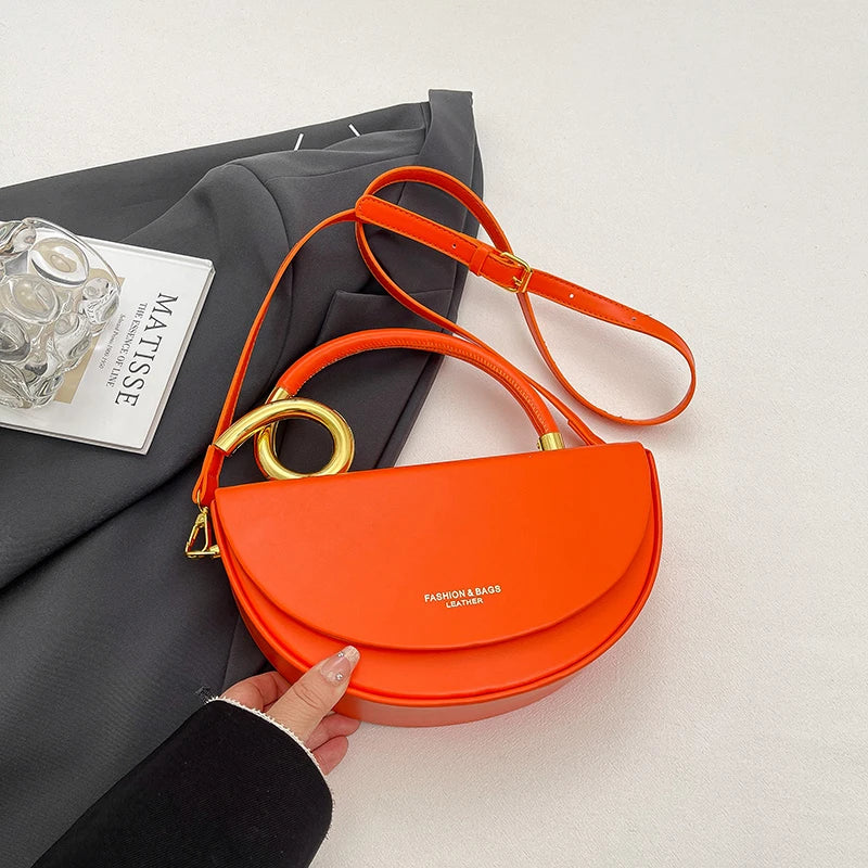 Semicircle Saddle Crossbody Bag