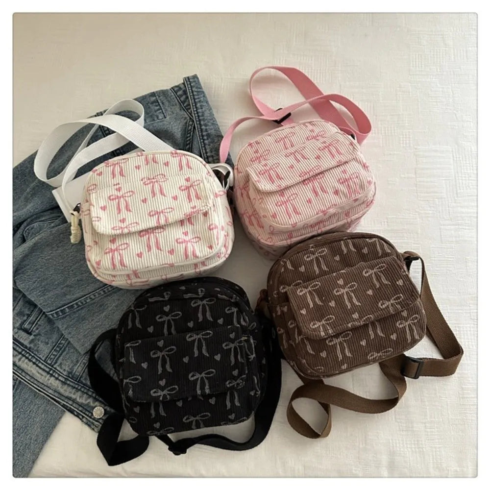 Corduroy Crossbody Shoulder Bag