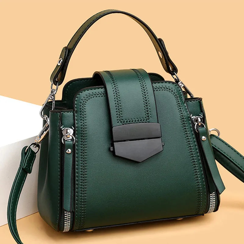 Stella Large Capacity Leather Crossbody Bag
