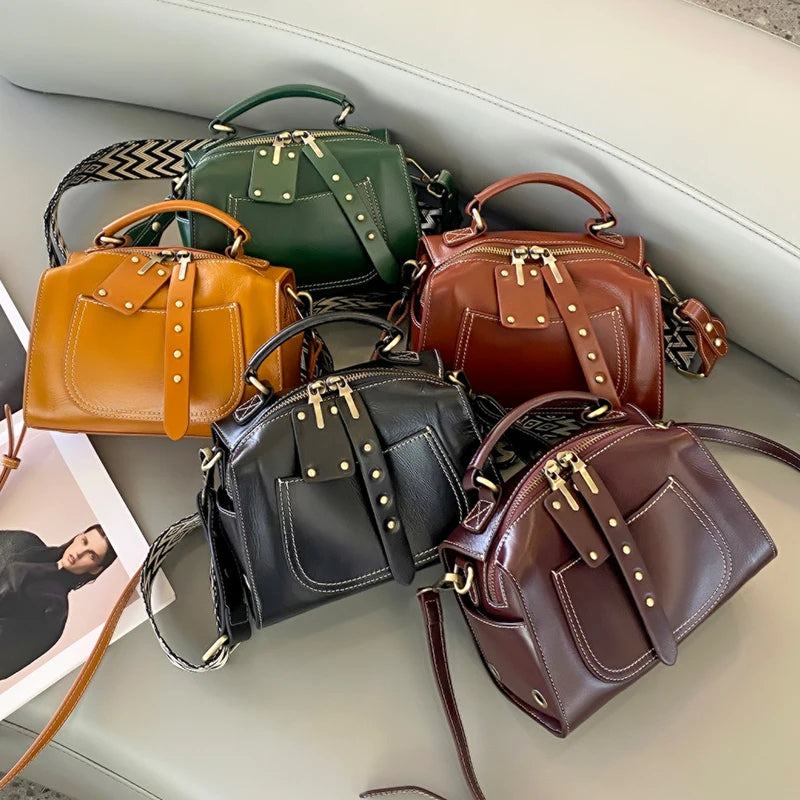 Retro Leather Crossbody Bag