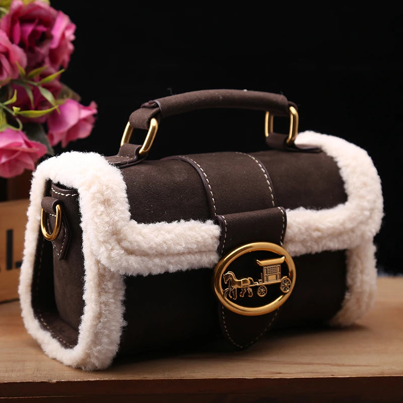 Plush Square Crossbody Bag Luxury
