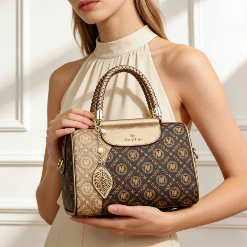 Borsa Boston pillow premium di lusso a tracolla e da spalla