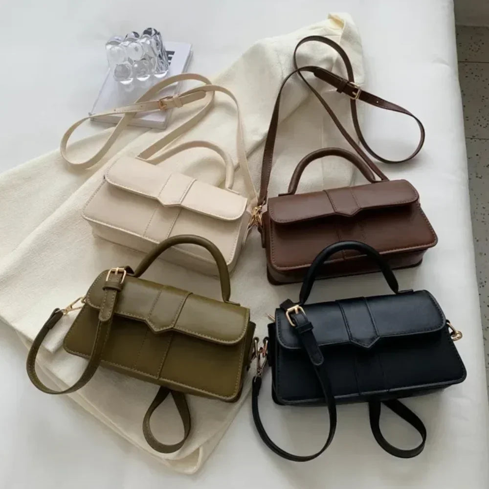 Vintage PU Leather Crossbody Bag
