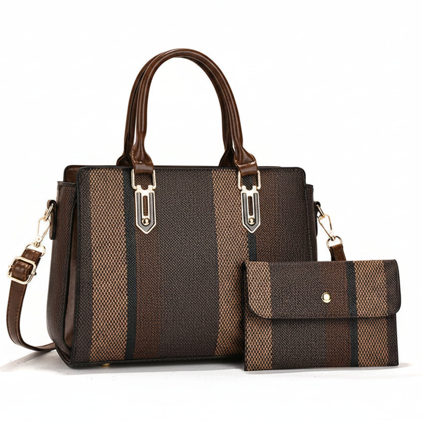 Premium Retro Striped Large Capacity Crossbody Combination Bag