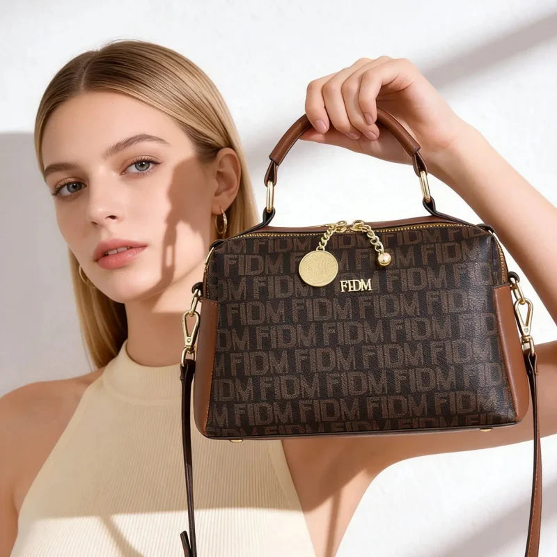 Pillow bag con stampa a lettere per shopping e vita quotidiana