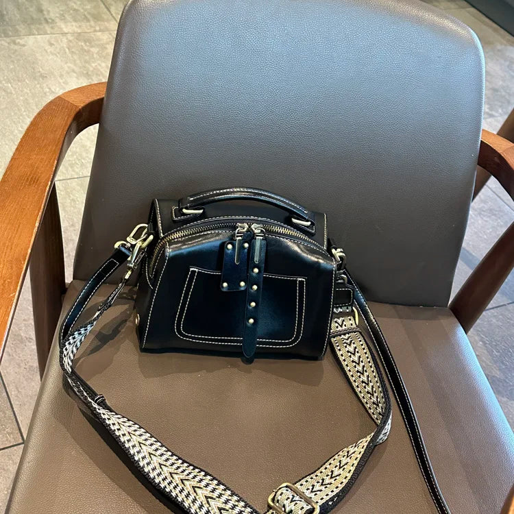 Retro Leather Crossbody Bag