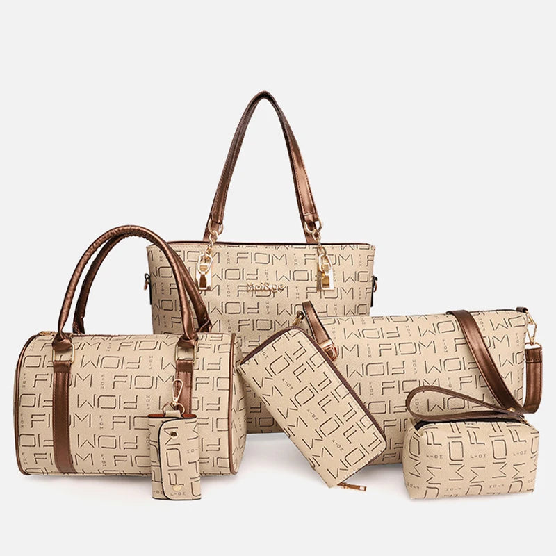 Premium Pahajim 6-Piece Tote & Crossbody Bag Set