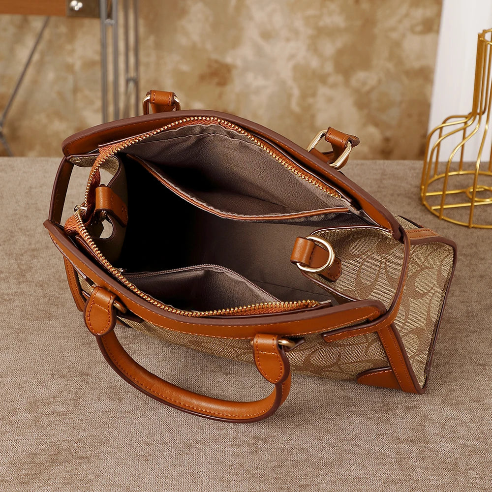 Color-blocked Crossbody Tote