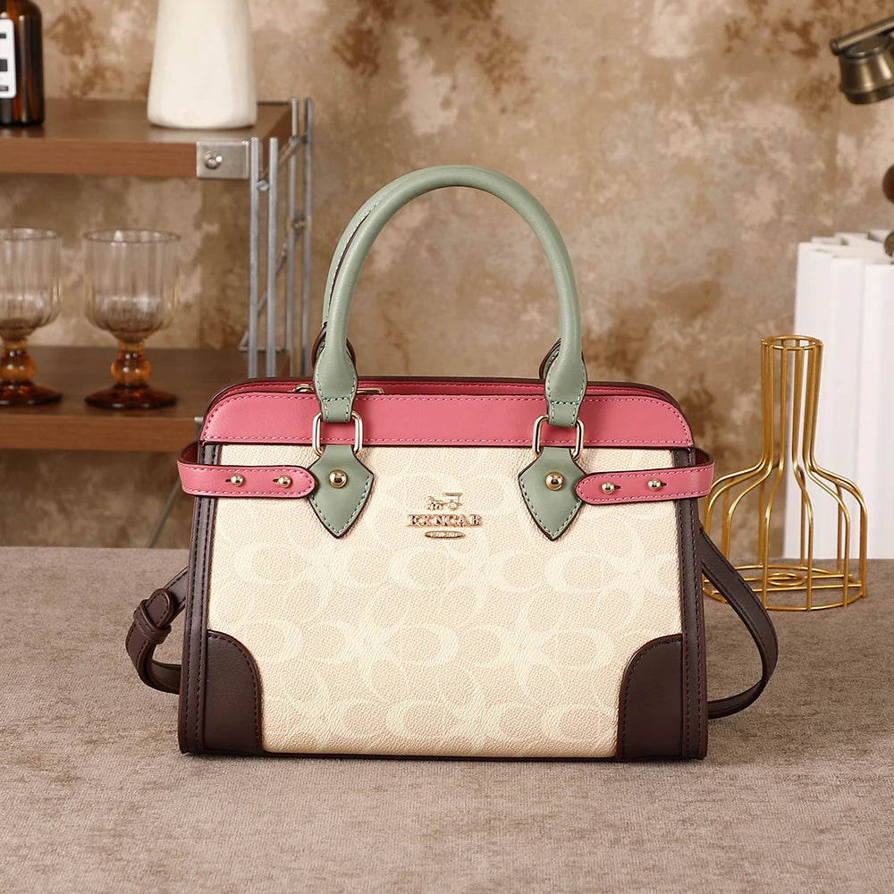 Color-blocked Crossbody Tote