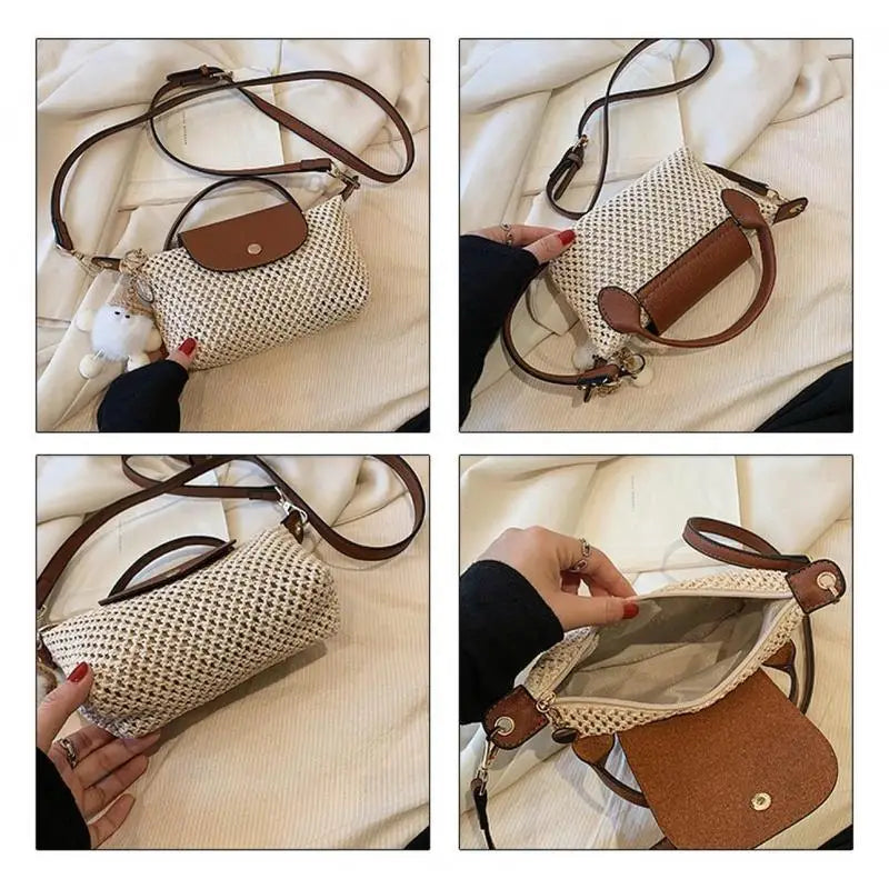 Straw Beach Crossbody Bag