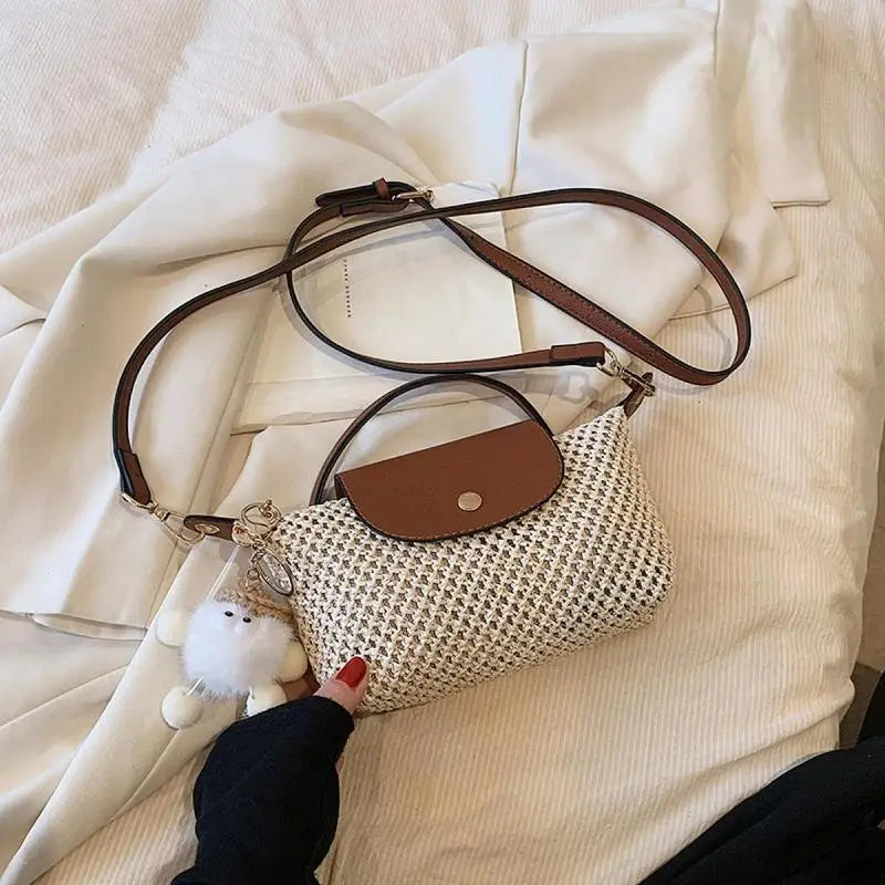 Straw Beach Crossbody Bag