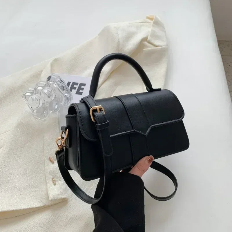 Vintage PU Leather Crossbody Bag