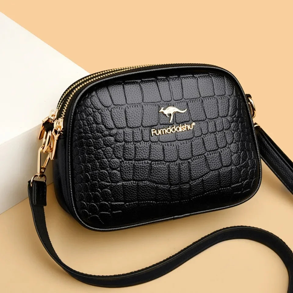 Crocodile Leather Crossbody Bag