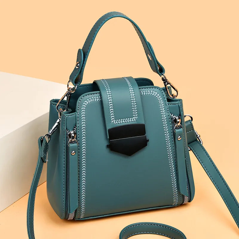 Stella Large Capacity Leather Crossbody Bag
