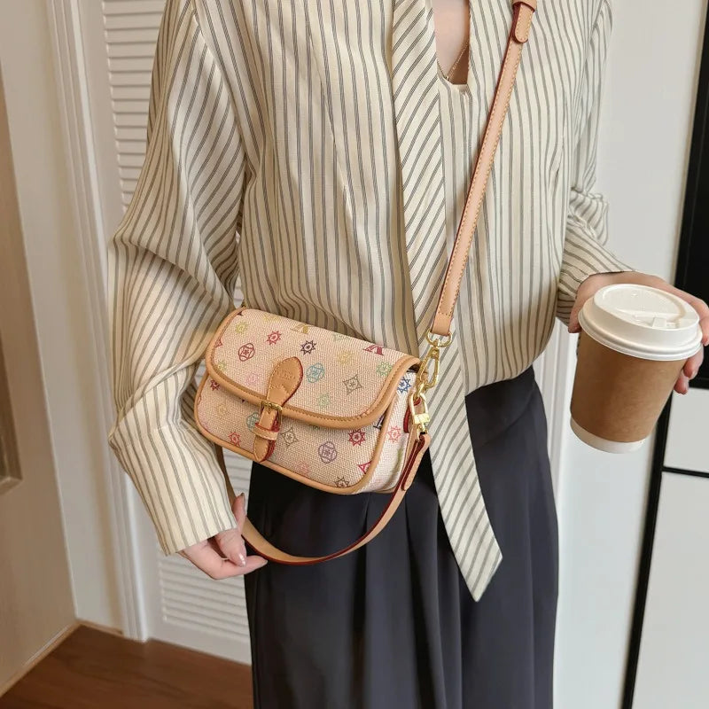 Vintage Floral Square Crossbody Bag