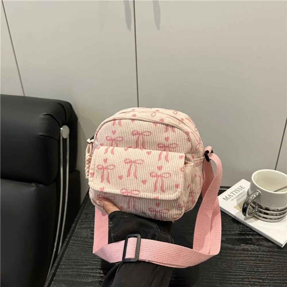 Corduroy Crossbody Shoulder Bag