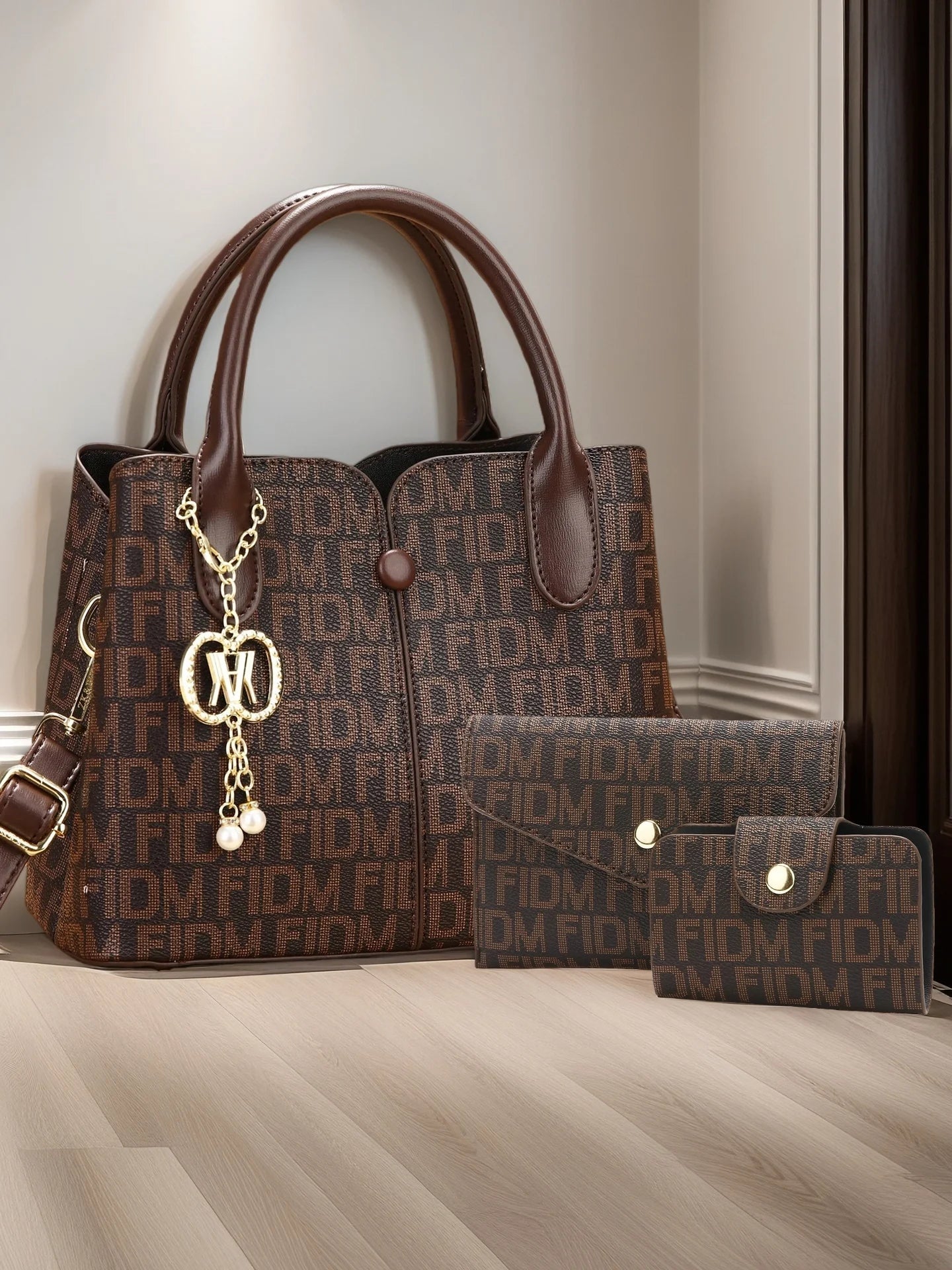 Elegant Luxury Printed 3-Piece Versatile Handbag Set