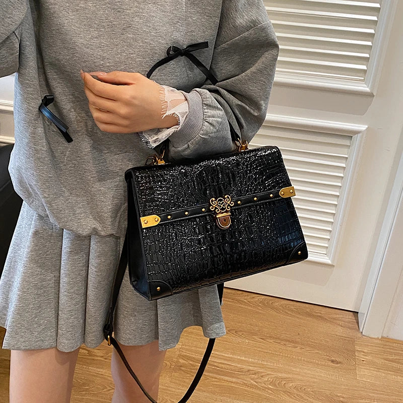 Purple Square Crossbody Bag