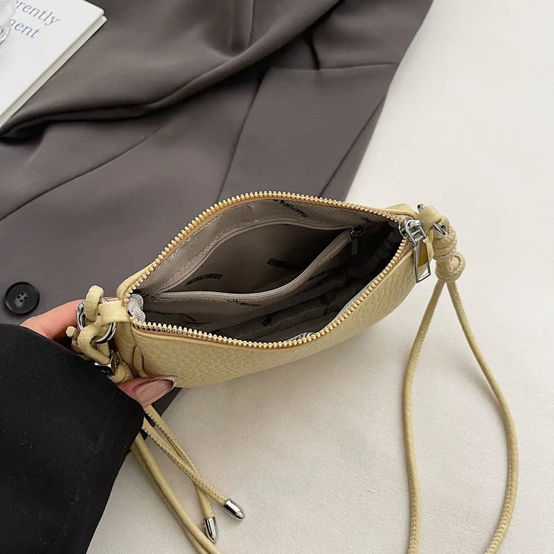 Solid Color Crossbody Bag