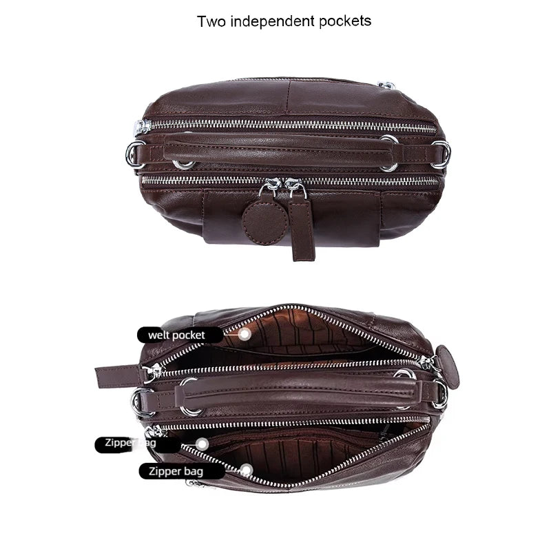 Retro Leather Boston Bag