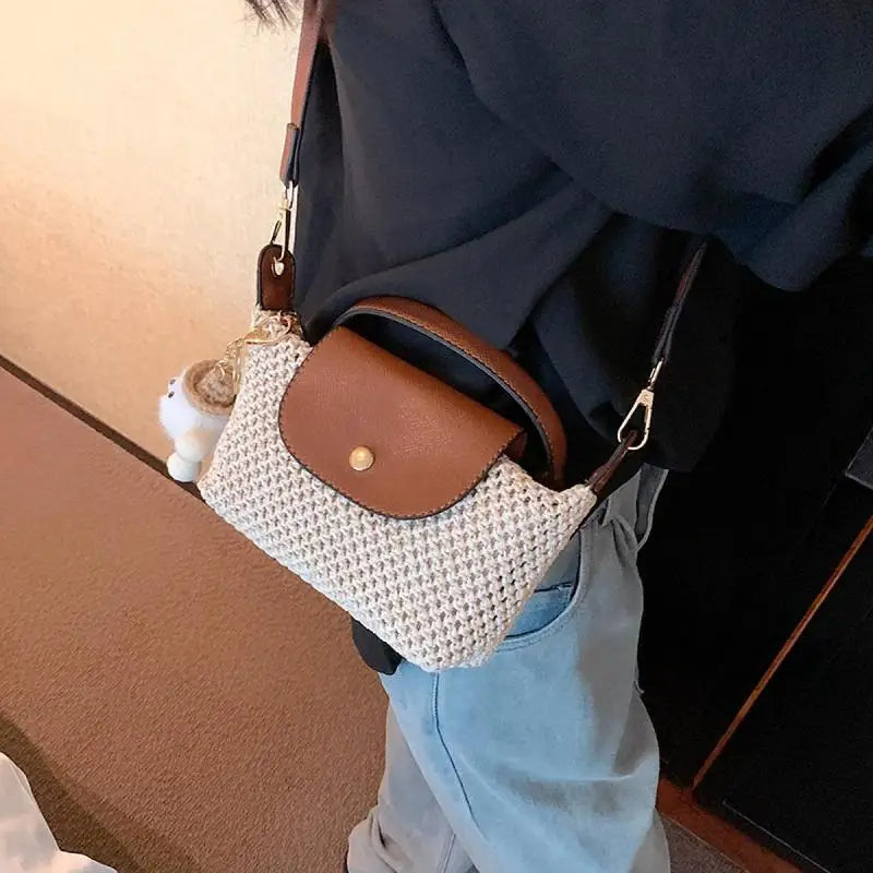Straw Beach Crossbody Bag