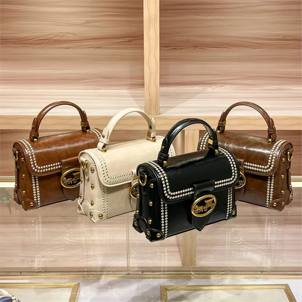 Retro Wide Strap Crossbody Bag