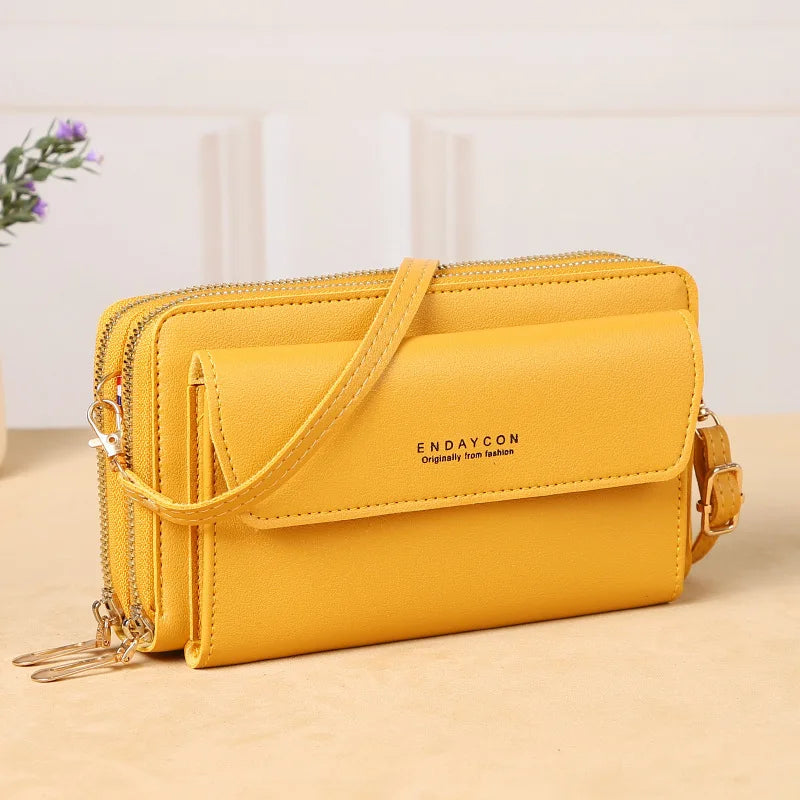 Double Zipper Crossbody Phone Bag
