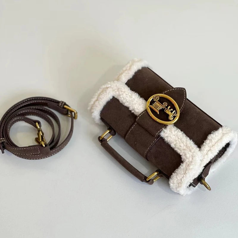 Plush Square Crossbody Bag Luxury