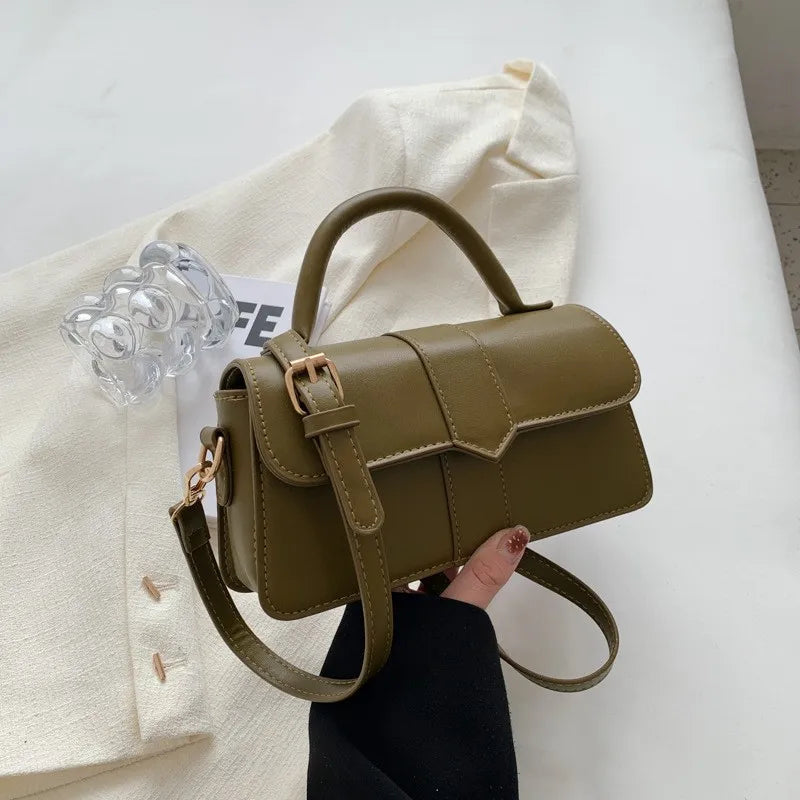 Vintage PU Leather Crossbody Bag
