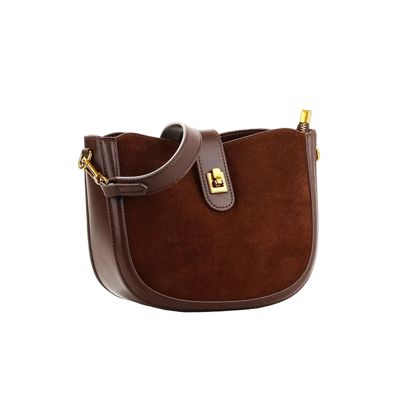 Matte Suede All-Season Shoulder Bag