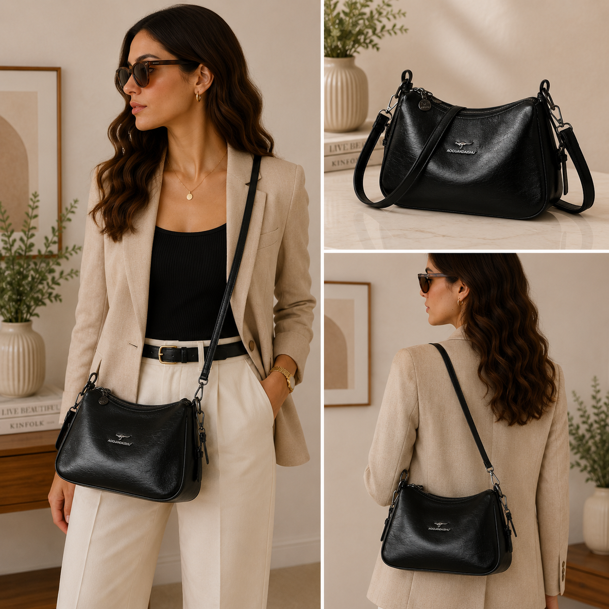 Minimalist Leather Crossbody Bag