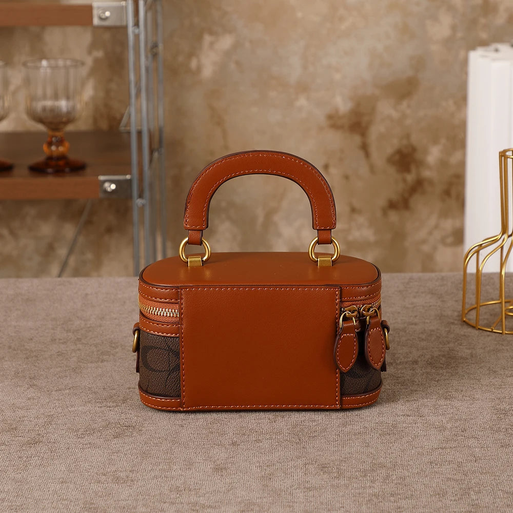 Contrasting Color Bucket Bag