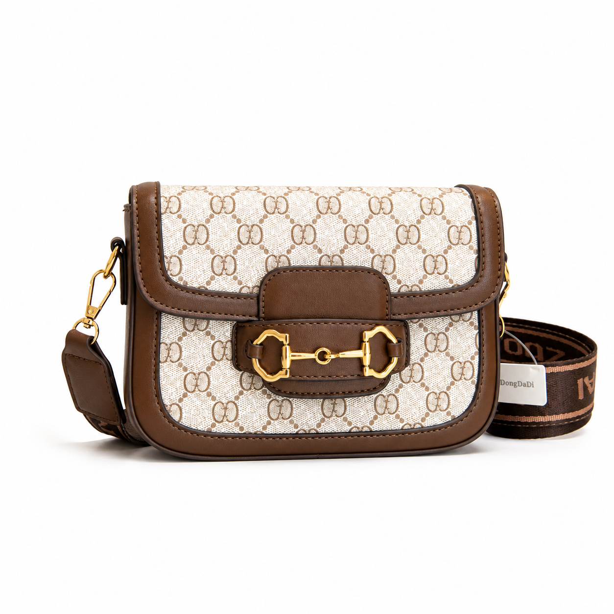 Retro Floral Crossbody Saddle Bag