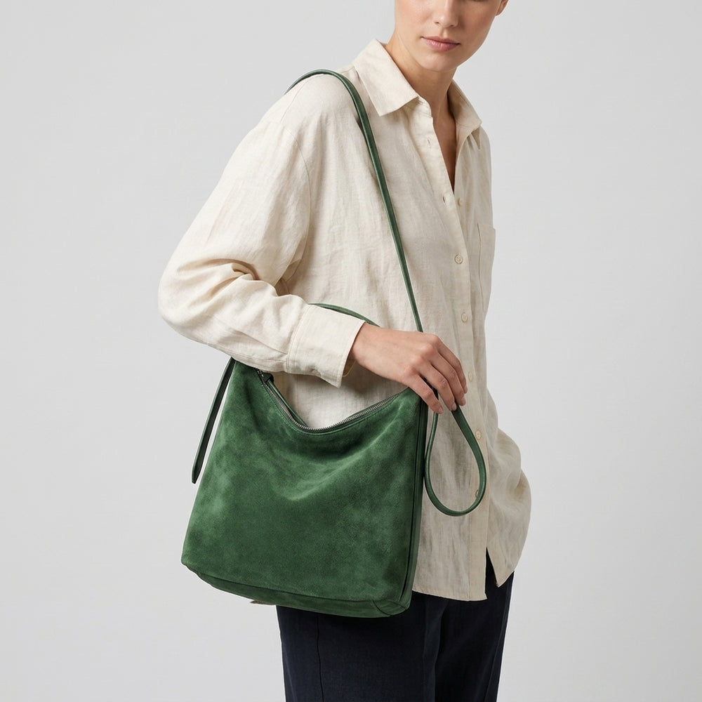 Velvet-Matte Slouchy Tote