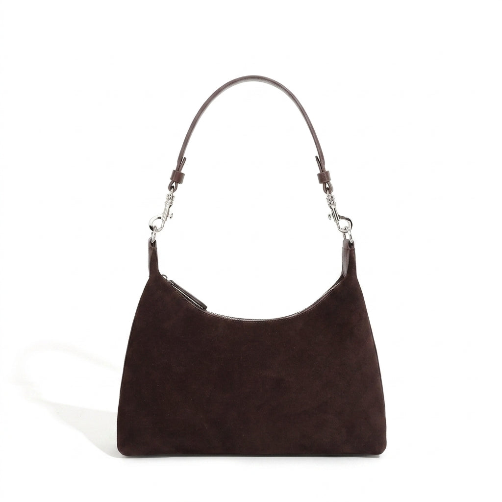 Urban Frosted Suede Crossbody em fundo branco