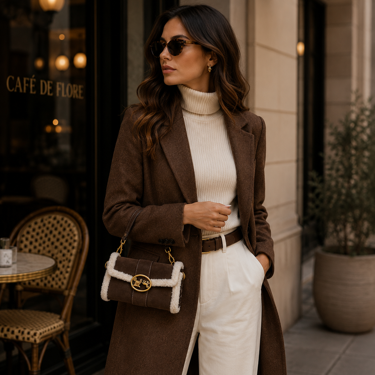 Plush Square Crossbody Bag Luxury