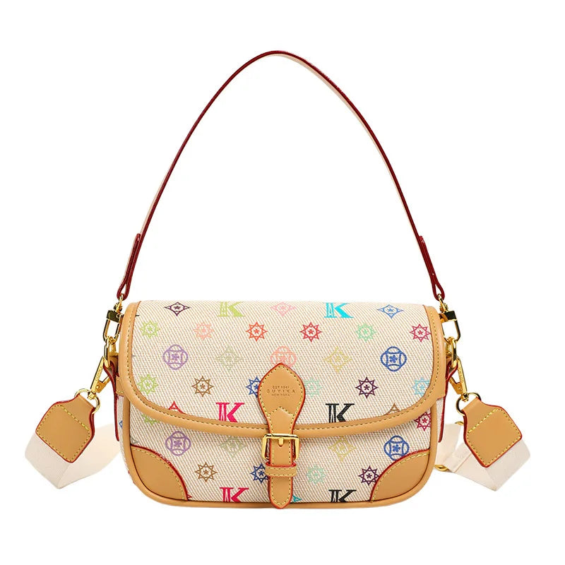Vintage Floral Square Crossbody Bag