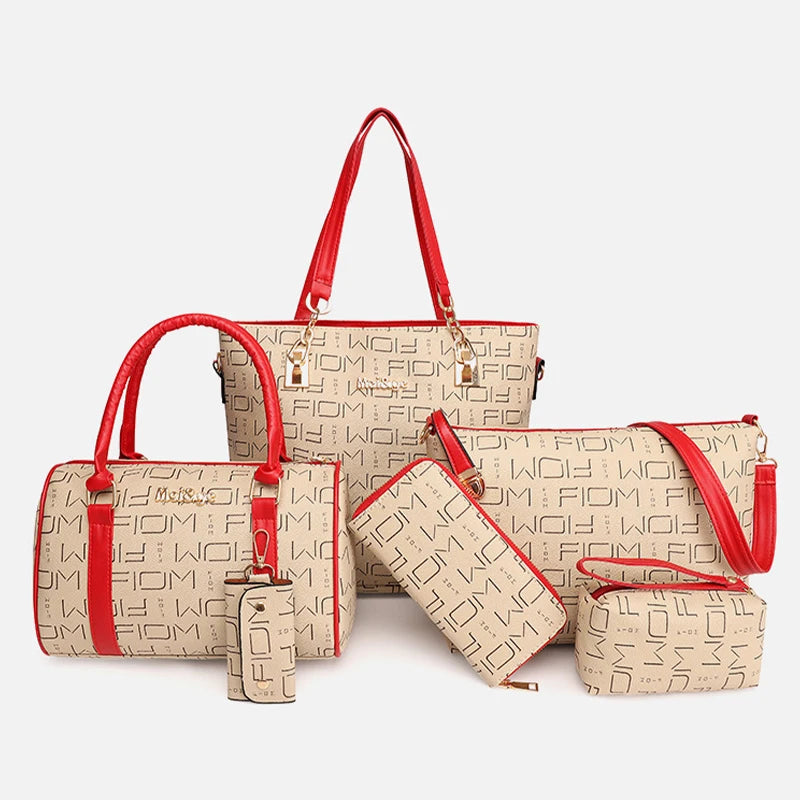 Premium Pahajim 6-Piece Tote & Crossbody Bag Set