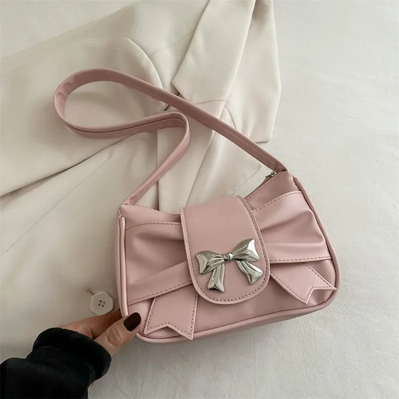 Trendy Bow Underarm Bag