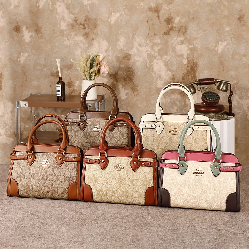 Color-blocked Crossbody Tote