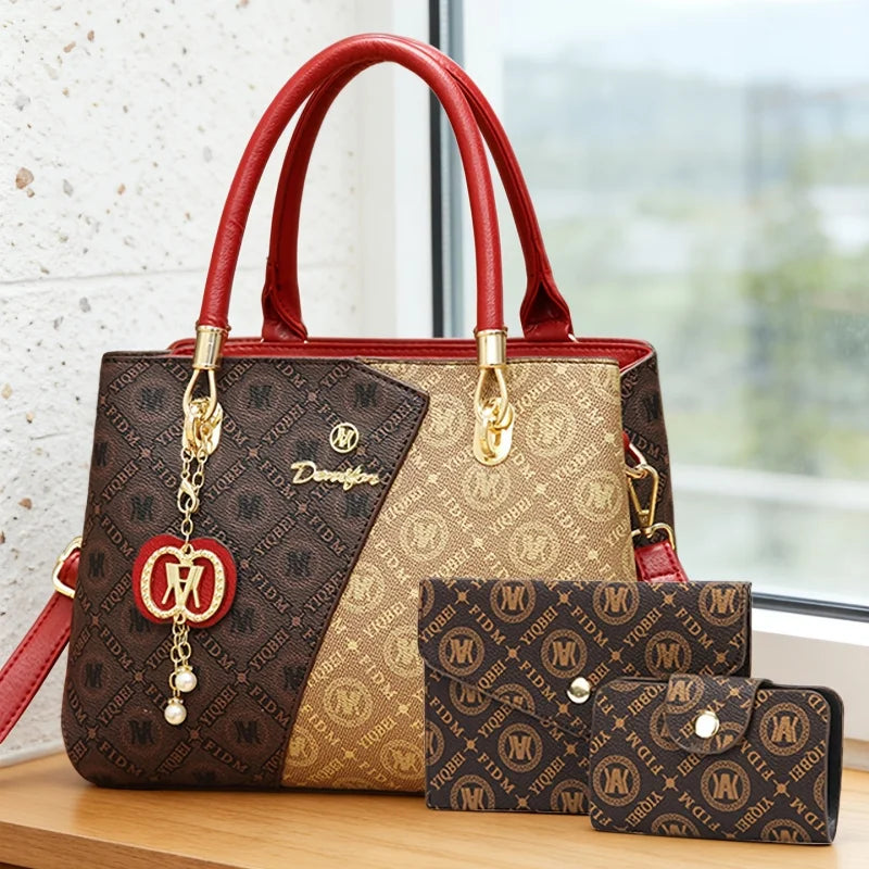 Premium luxuriöse bedruckte Pendler-Handtasche mit großem Fassungsvermögen