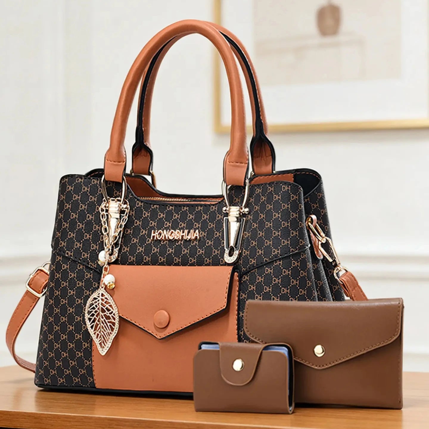 high-end textured large-capacity commuter tote bags, luxury women's bag series with color-blocking crossbody bags